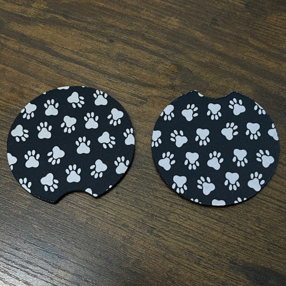 Paw Print Car Cup Holder Coaster